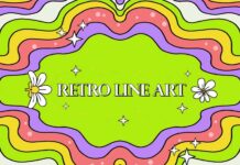 Timeless Retro Line Art Vintage Beauty Rediscovered Retro Line art | BsyBeeDesign