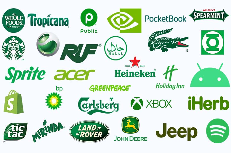 Green Color Logos