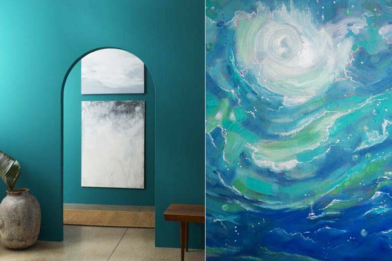 Ocean Green Color Painting