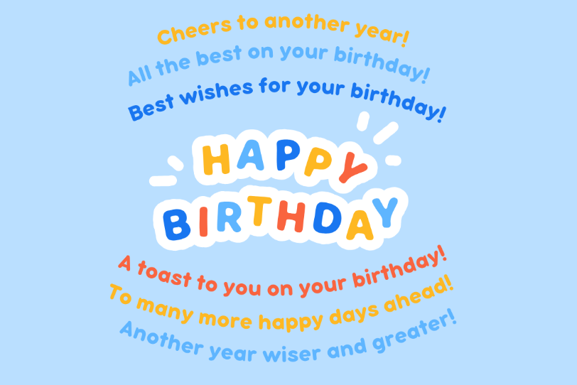 Happy Birthday Text Art 