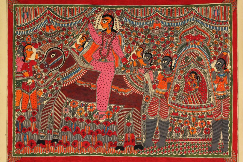 Madhubani Painting Saree