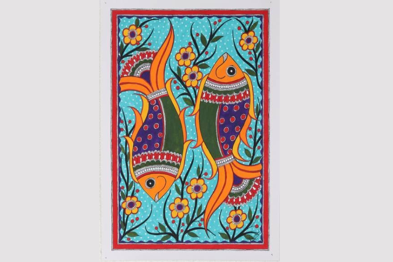 Madhubani Painting Saree
