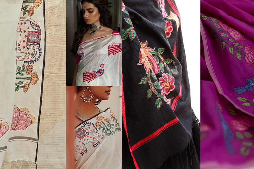 Madhubani Painting Saree